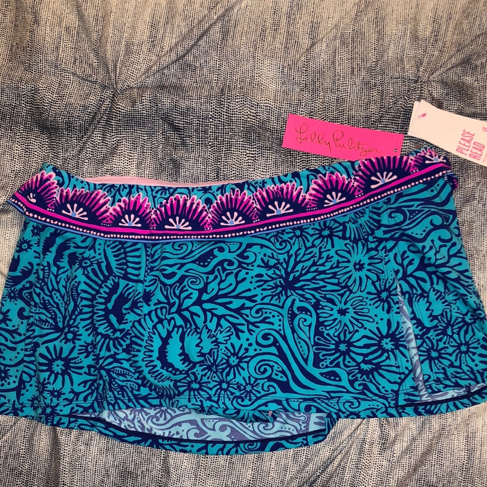 NWT new Lilly Pulitzer swim skit bottom 12 Galah